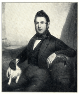 104658 Portret van J.W. Geelen, geboren 1804, lakenhandelaar te Utrecht , overleden 1871. Kniestuk links, ...